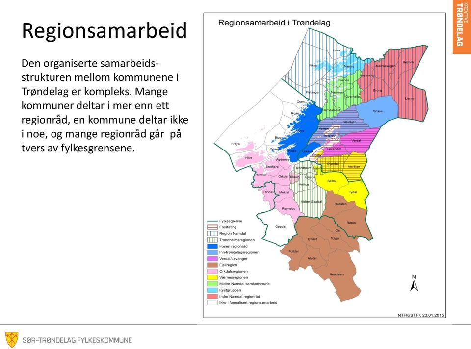 Mange kommuner deltar i mer enn ett regionråd, en