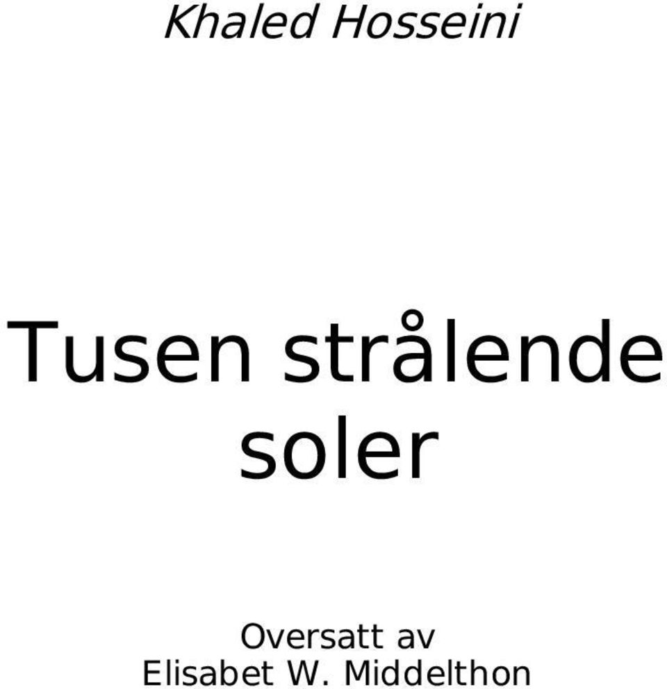 soler Oversatt av