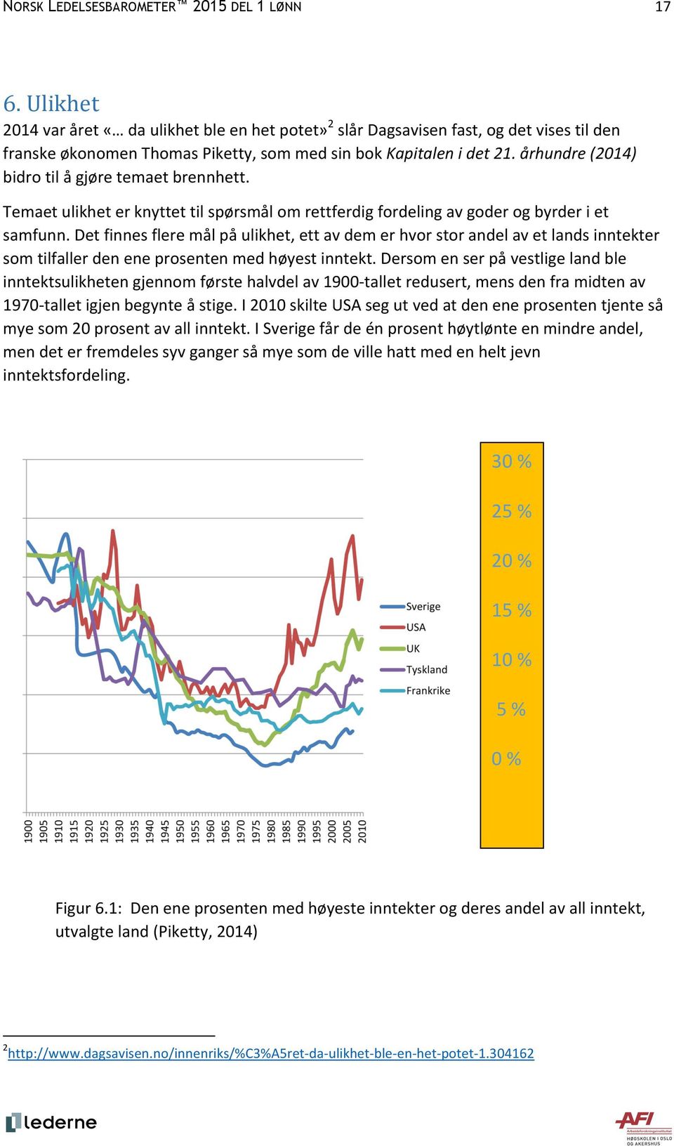 århundre (2014) bidro til å gjøre temaet brennhett. Temaet ulikhet er knyttet til spørsmål om rettferdig fordeling av goder og byrder i et samfunn.