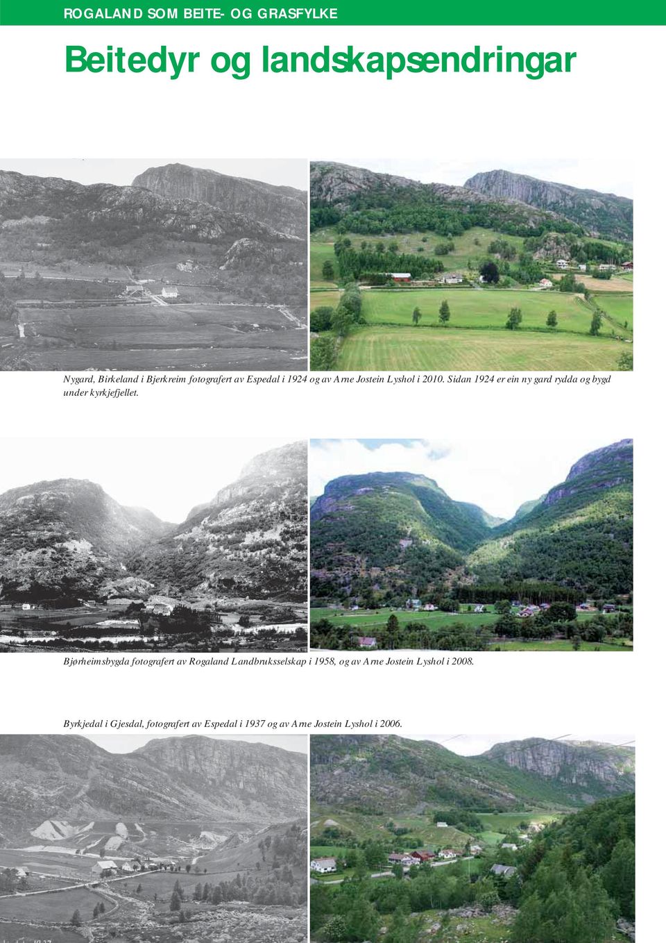 Sidan 1924 er ein ny gard rydda og bygd under kyrkjefjellet.