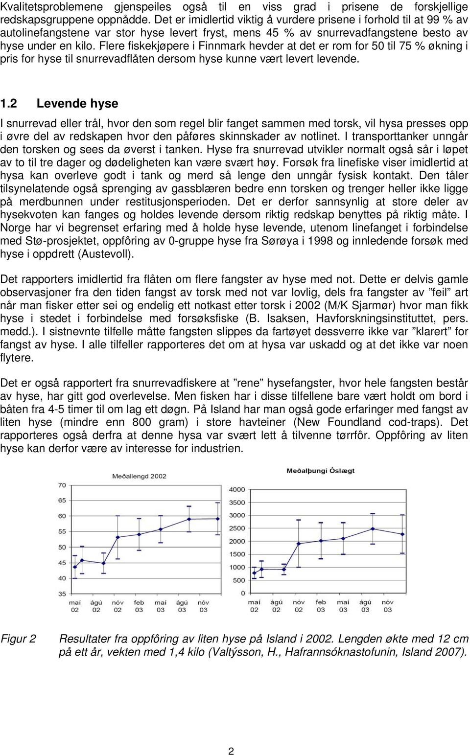 Flere fiskekjøpere i Finnmark hevder at det er rom for 50 til 75 % økning i pris for hyse til snurrevadflåten dersom hyse kunne vært levert levende. 1.