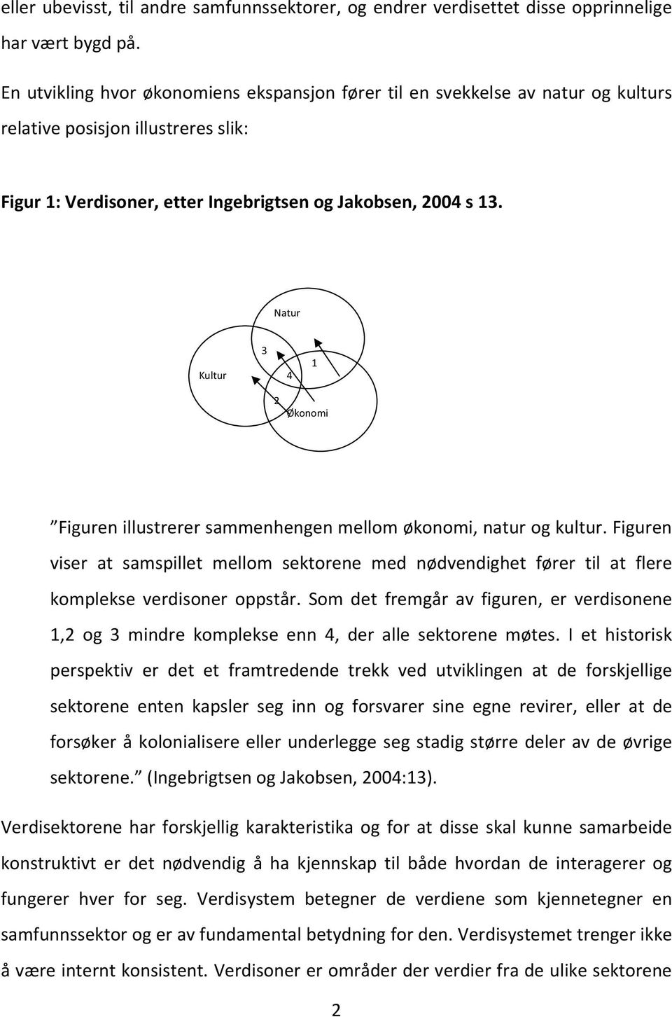 Natur Kultur 3 4 1 2 Økonomi Figuren illustrerer sammenhengen mellom økonomi, natur og kultur.