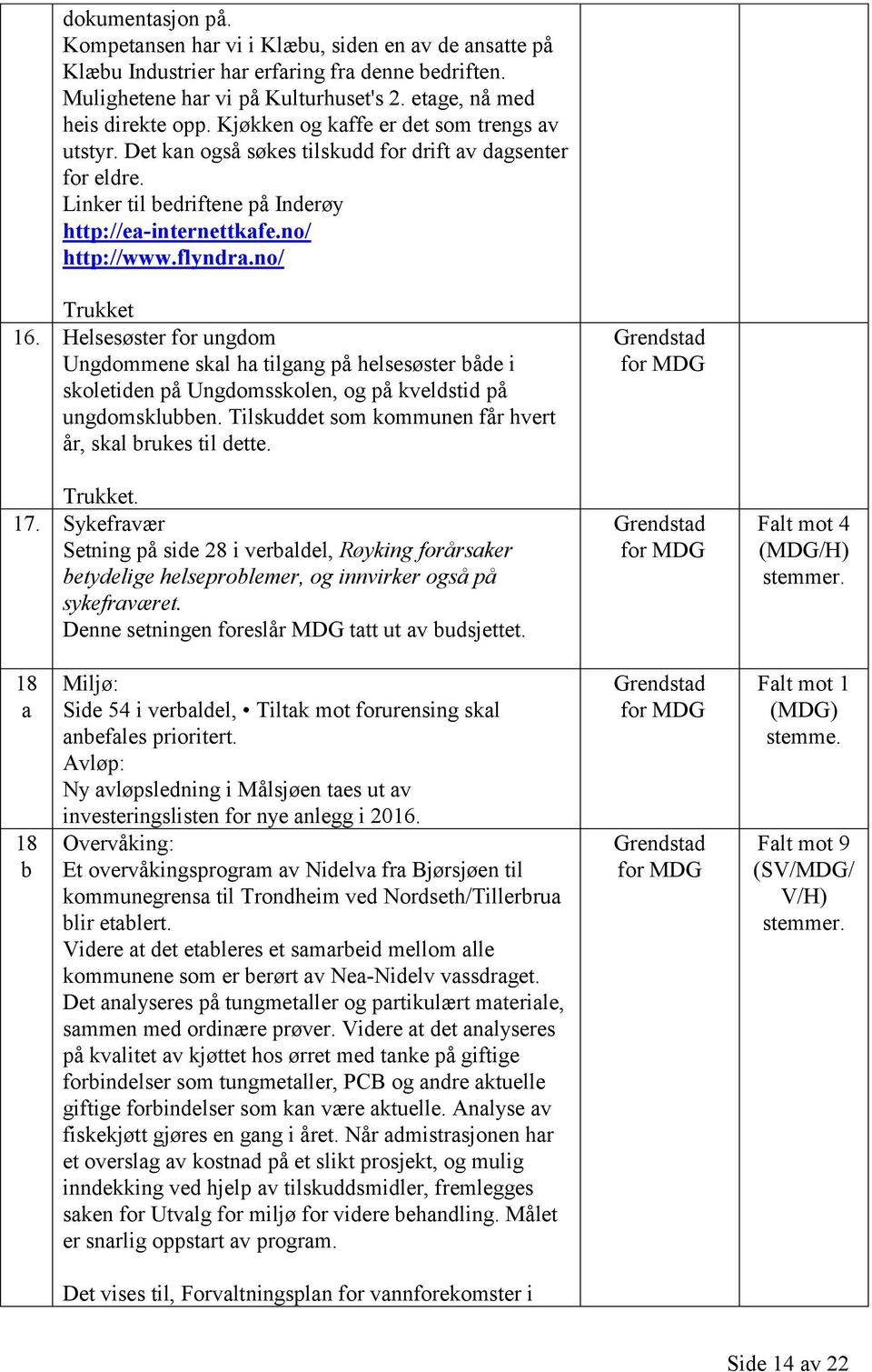 no/ Trukket 16. Helsesøster for ungdom Ungdommene skal ha tilgang på helsesøster både i skoletiden på Ungdomsskolen, og på kveldstid på ungdomsklubben.