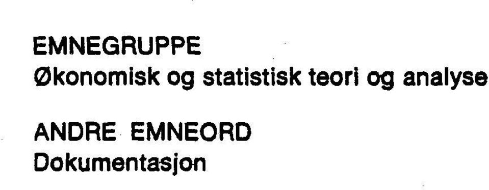 statistisk teori og