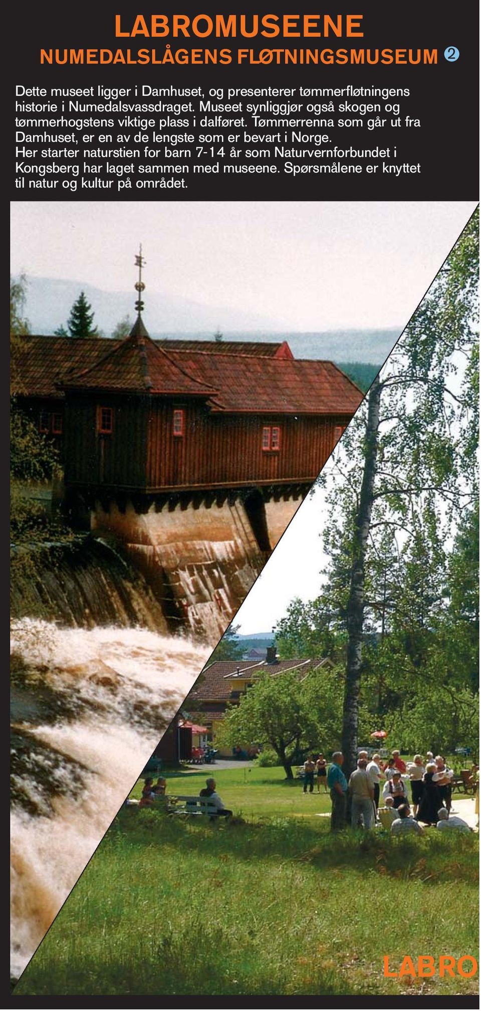 Tømmerrenna som går ut fra Damhuset, er en av de lengste som er bevart i Norge.