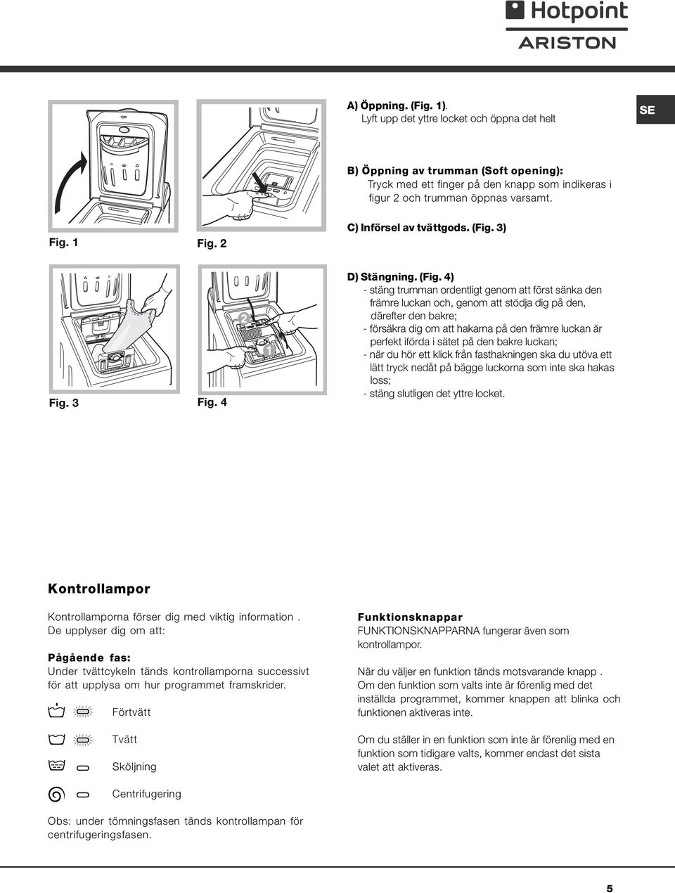 3) Fig. 3 Fig. 4 D) Stängning. (Fig.