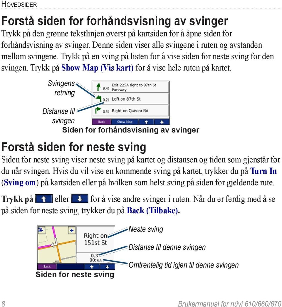 Trykk på Show Map (Vis kart) for å vise hele ruten på kartet.