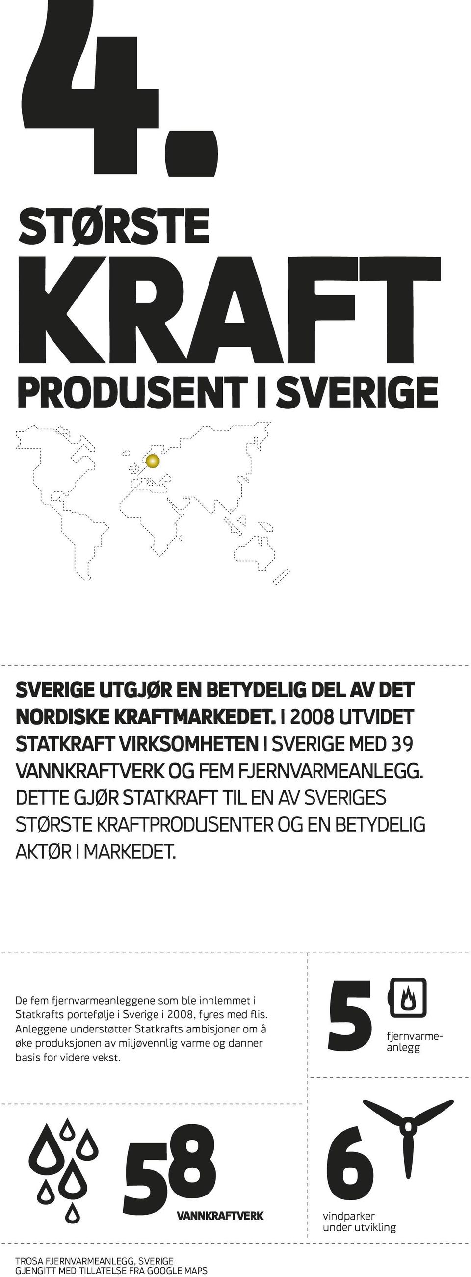 Dette gjør Statkraft til en av sveriges største kraftprodusenter og en betydelig aktør i markedet.