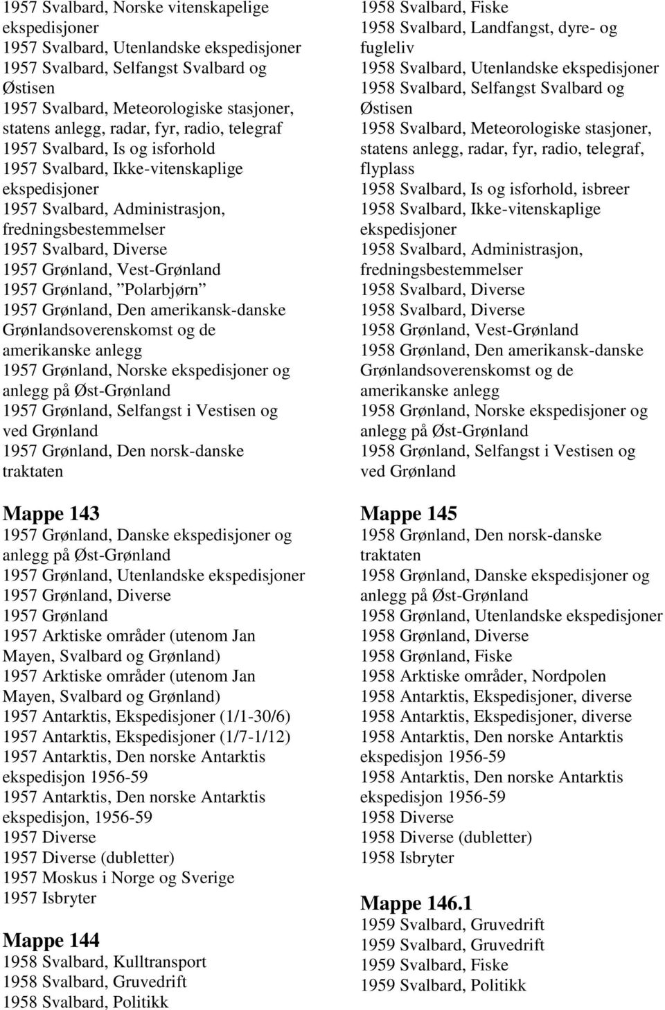 amerikansk-danske 1957 Grønland, Norske og 1957 Grønland, Selfangst i Vestisen og 1957 Grønland, Den norsk-danske Mappe 143 1957 Grønland, Danske og 1957 Grønland, Utenlandske 1957 Grønland, Diverse