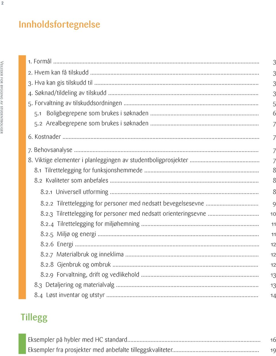 .. 8 8.2 Kvaliteter som anbefales... 8 8.2.1 Universell utforming... 8 8.2.2 Tilrettelegging for personer med nedsatt bevegelsesevne... 9 8.2.3 Tilrettelegging for personer med nedsatt orienteringsevne.