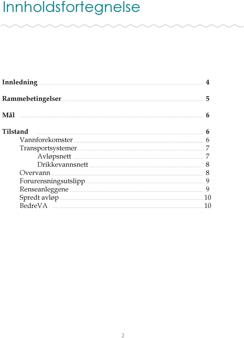 Drikkevannsnett Overvann Forurensningsutslipp