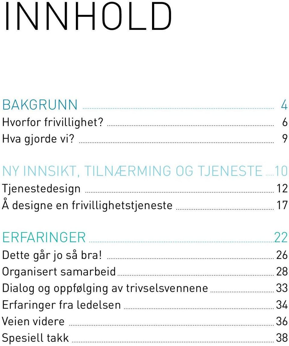 frivillighetstjeneste ERFARINGER Dette går jo så bra!