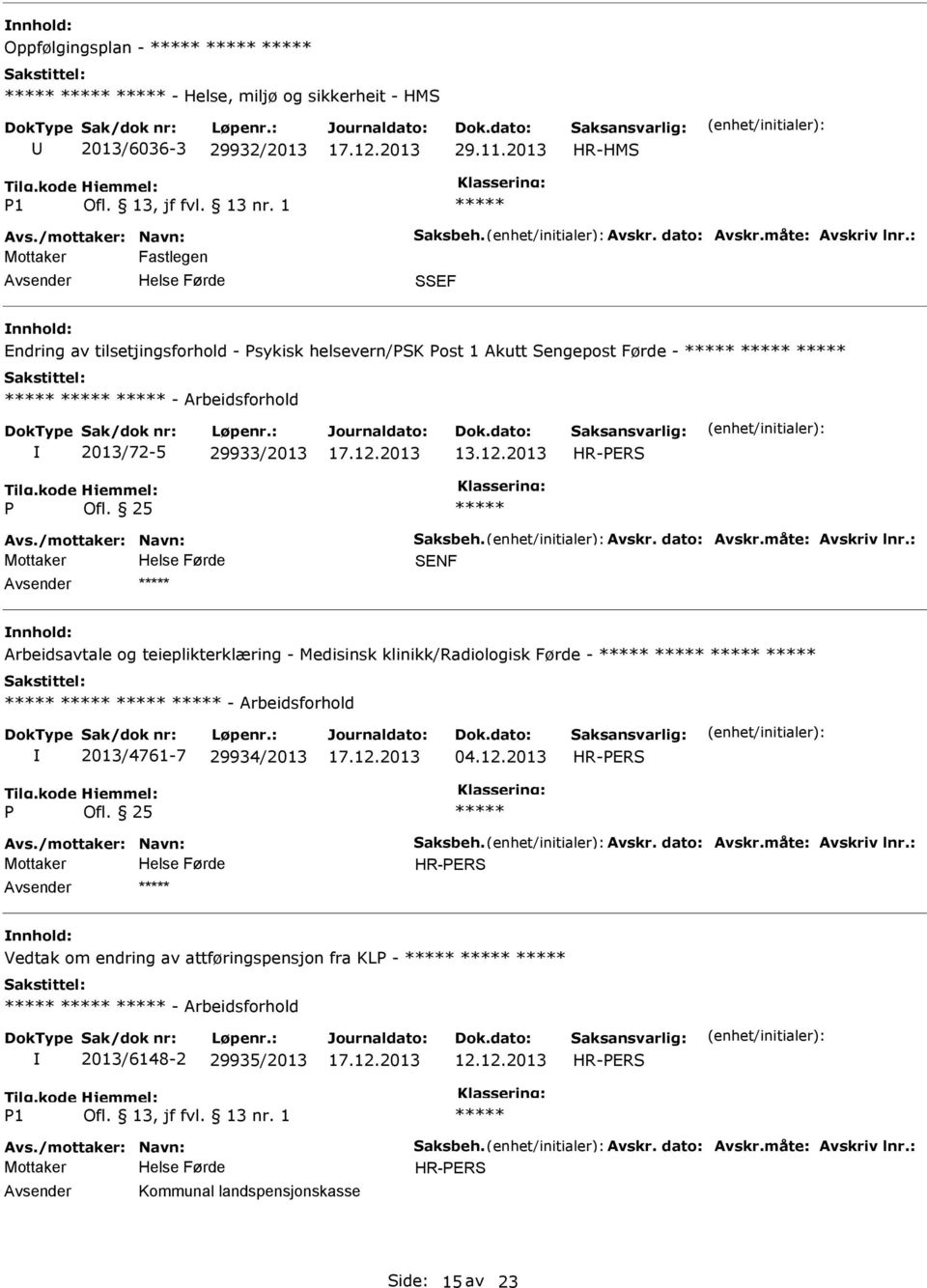 Arbeidsforhold 2013/72-5 29933/2013 13.12.