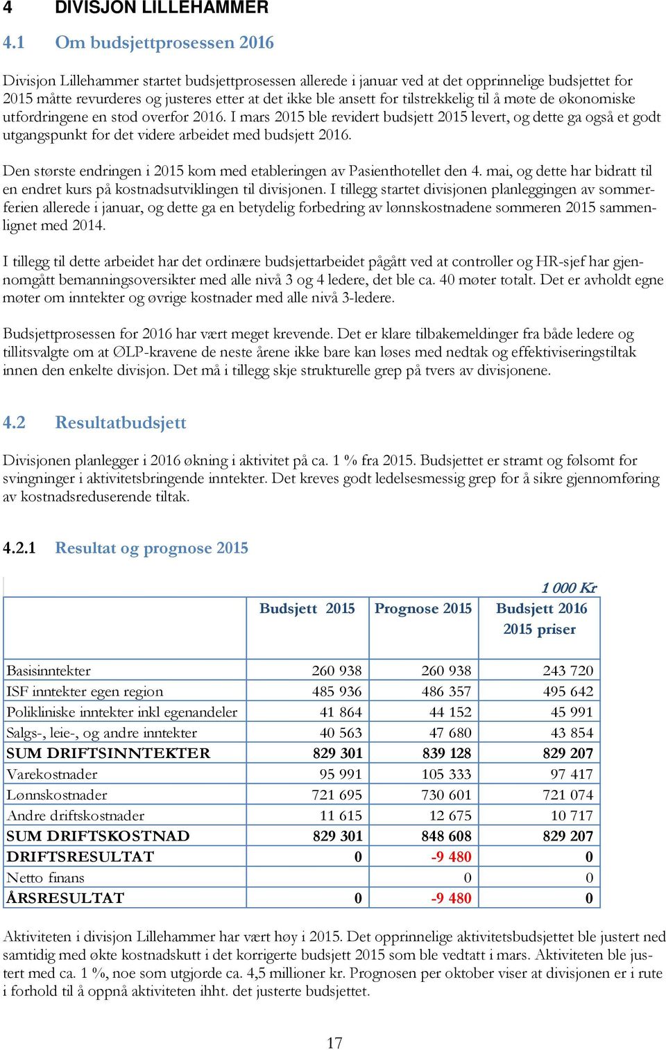 tilstrekkelig til å møte de økonomiske utfordringene en stod overfor 2016.