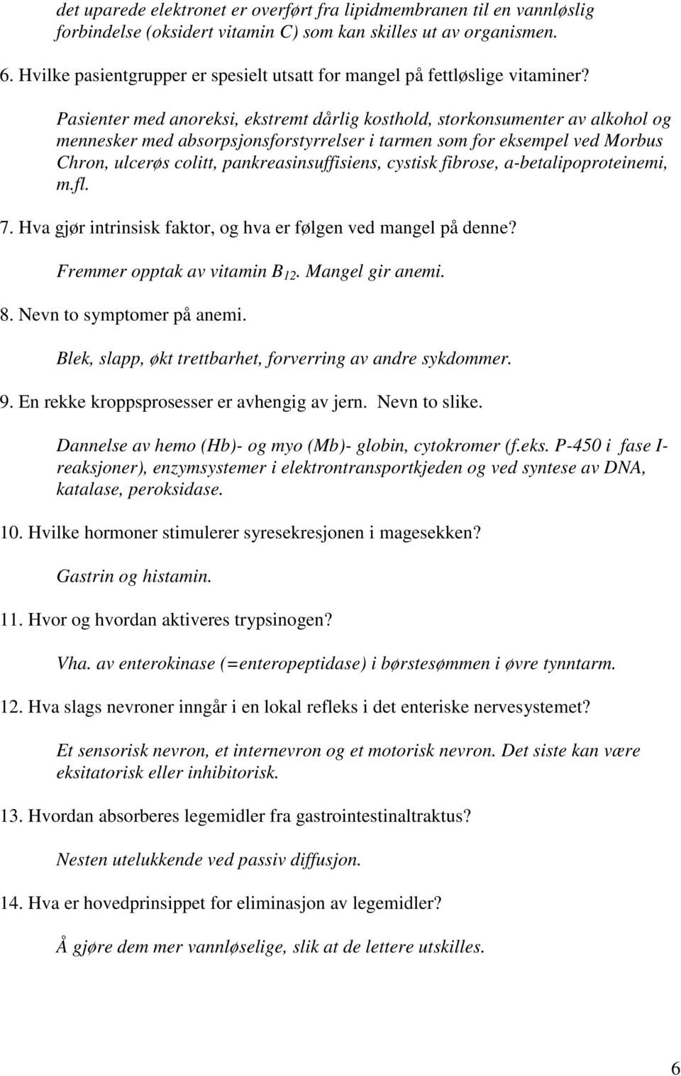 Pasienter med anoreksi, ekstremt dårlig kosthold, storkonsumenter av alkohol og mennesker med absorpsjonsforstyrrelser i tarmen som for eksempel ved Morbus Chron, ulcerøs colitt,