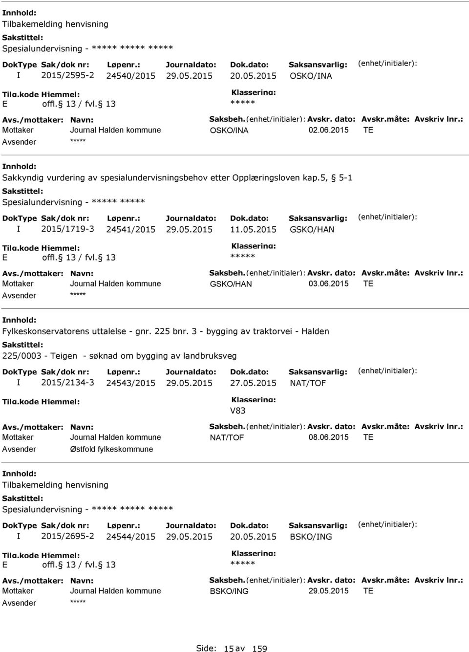 dato: vskr.måte: vskriv lnr.: GSKO/HN T nnhold: Fylkeskonservatorens uttalelse - gnr. 225 bnr.