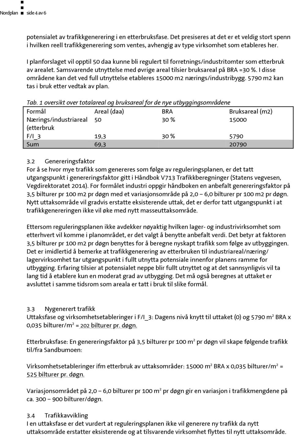 I planforslaget vil opptil 50 daa kunne bli regulert til forretnings/industritomter som etterbruk av arealet. Samsvarende utnyttelse med øvrige areal tilsier bruksareal på BRA =30 %.