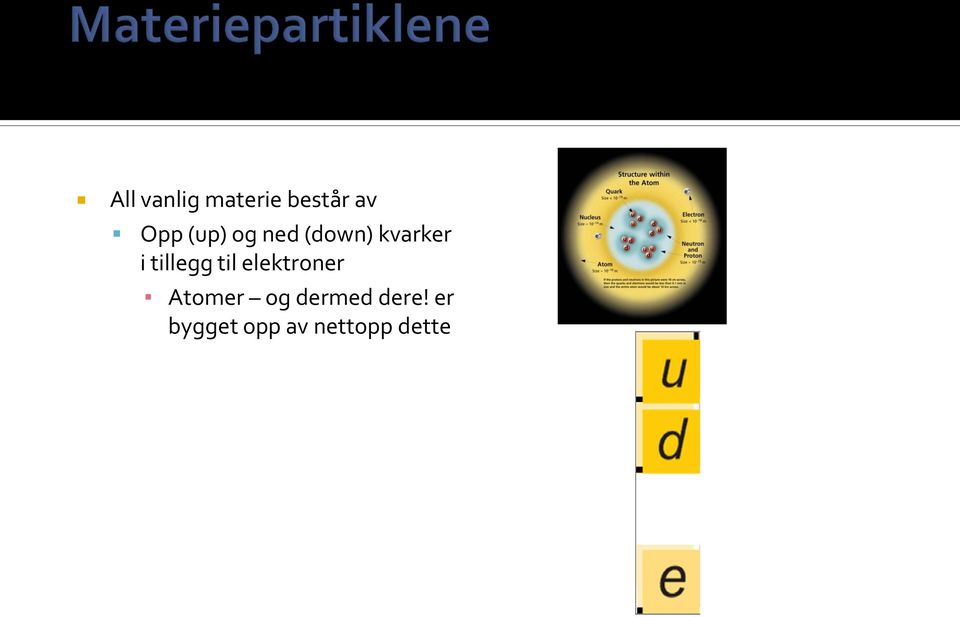 tillegg til elektroner Atomer og