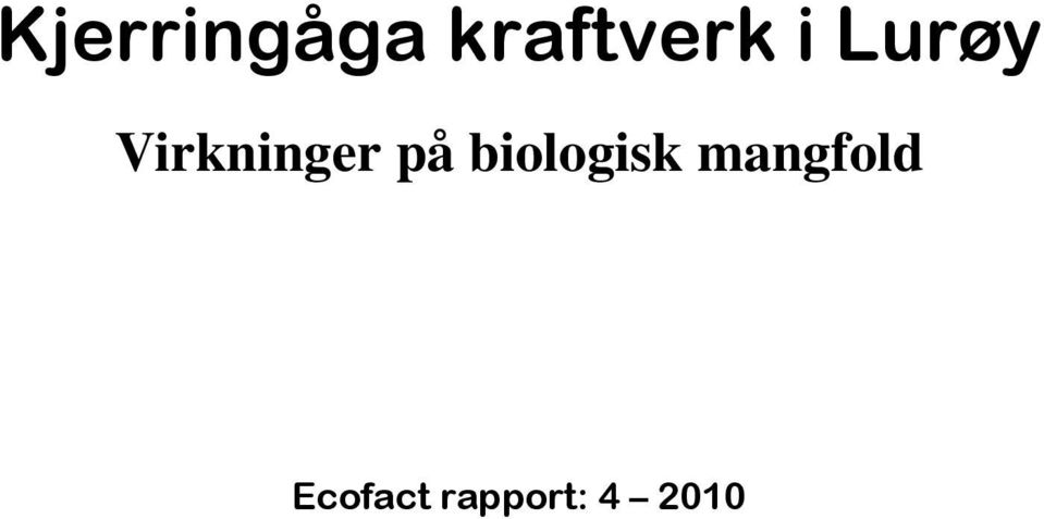 Lurøy Ecofact