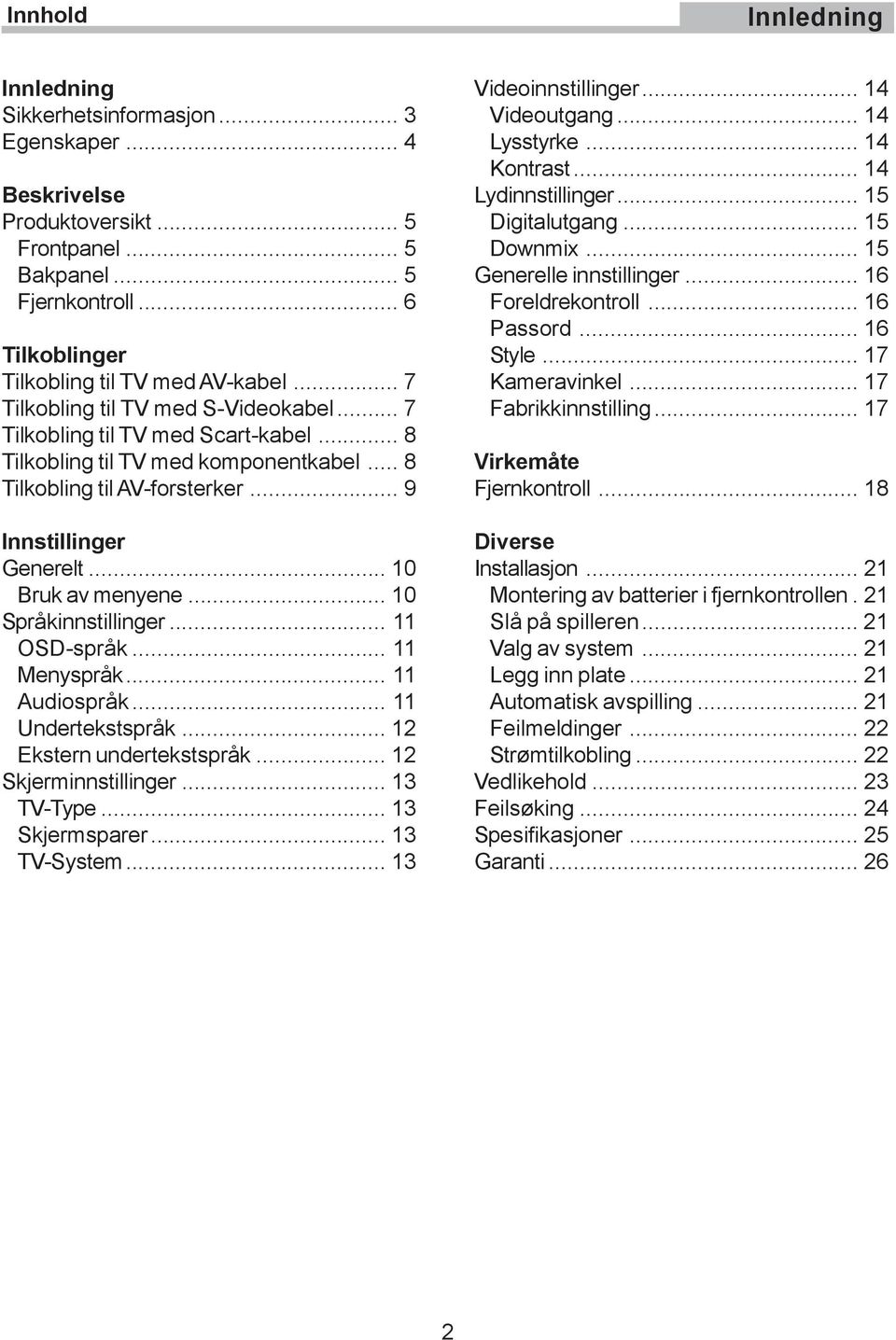 .. 10 Bruk av menyene... 10 Språkinnstillinger... 11 OSD-språk... 11 Menyspråk... 11 Audiospråk... 11 Undertekstspråk... 12 Ekstern undertekstspråk... 12 Skjerminnstillinger... 13 TV-Type.