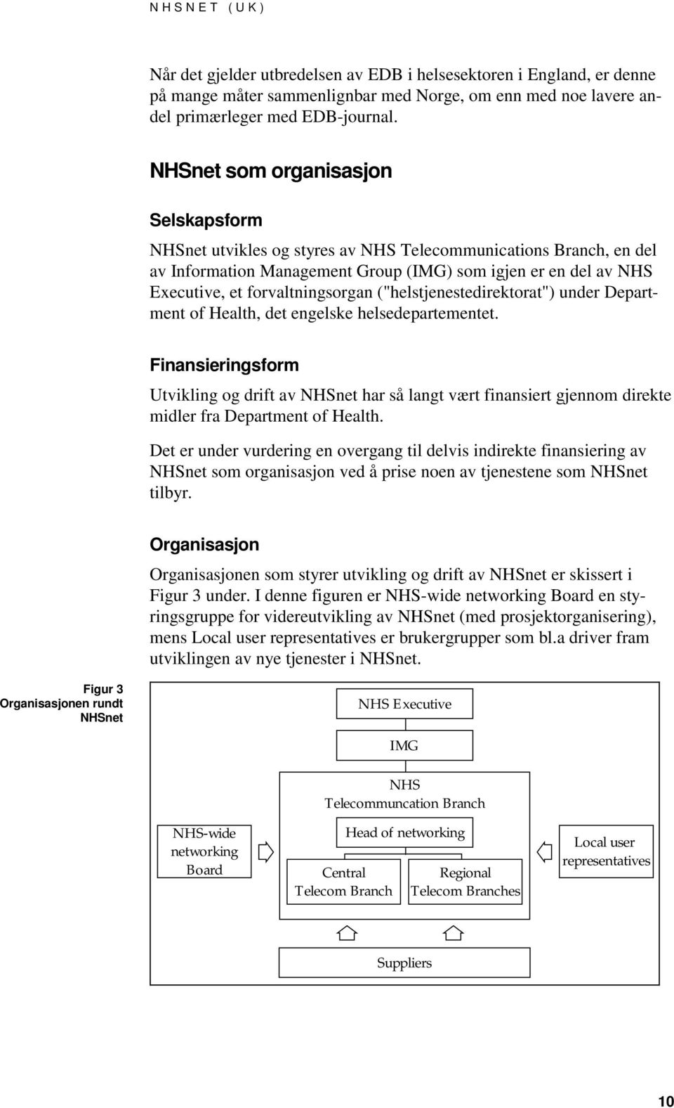 forvaltningsorgan ("helstjenestedirektorat") under Department of Health, det engelske helsedepartementet.