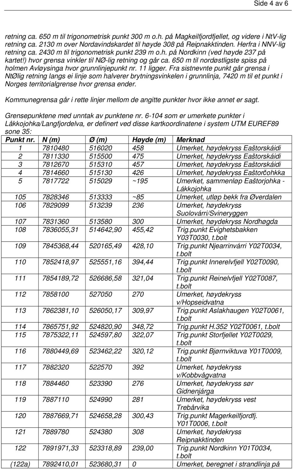 650 m til nordøstligste spiss på holmen Avløysinga hvor grunnlinjepunkt nr. 11 ligger.