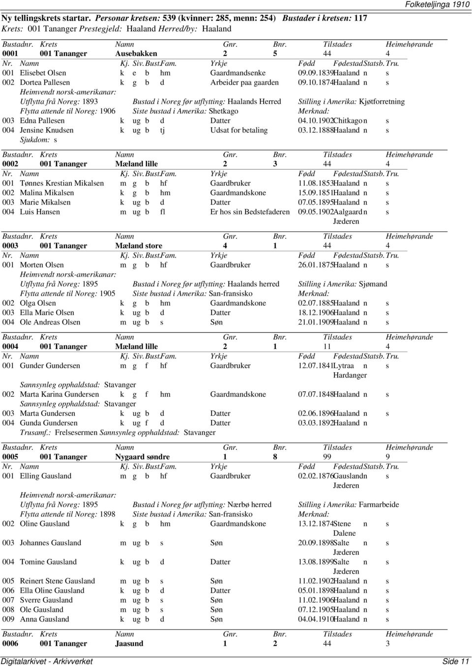 Gaardmandsenke 09.09.1839Haaland n s 002 Dortea Pallesen k g b d Arbeider paa gaarden 09.10.