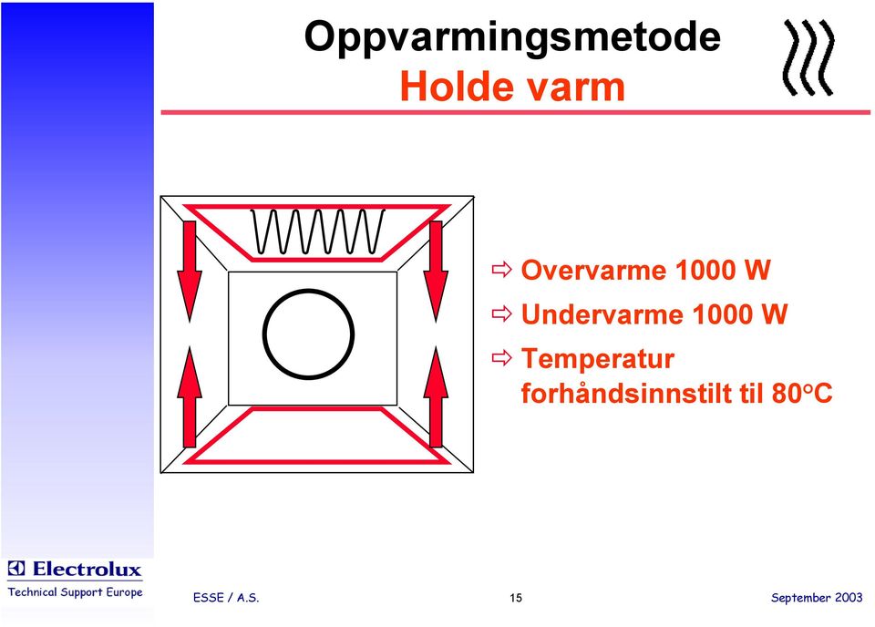 1000 W Temperatur