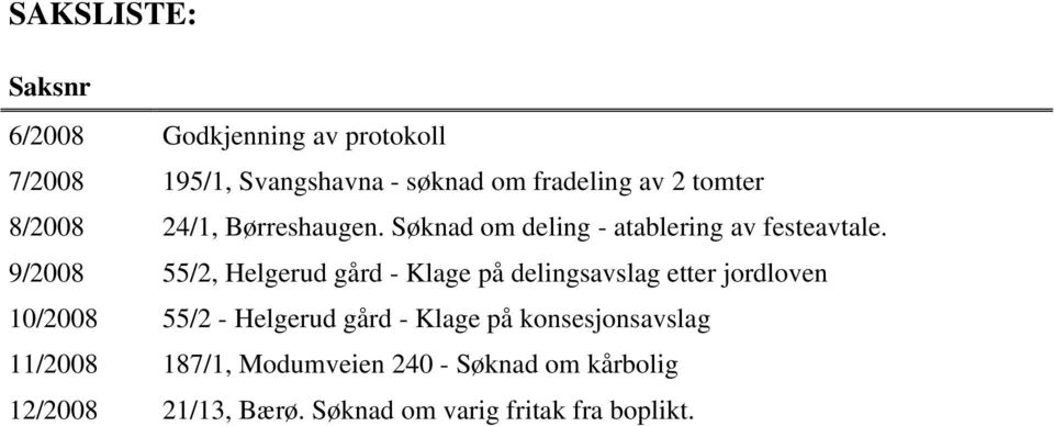 9/2008 55/2, Helgerud gård - Klage på delingsavslag etter jordloven 10/2008 55/2 - Helgerud gård -