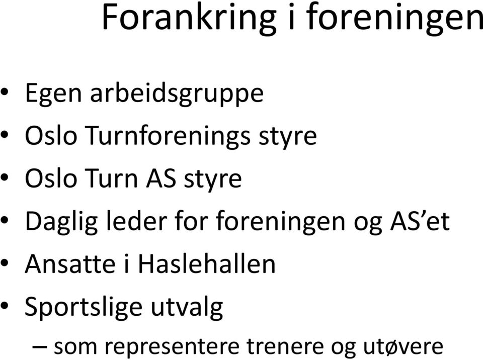 leder for foreningen og AS et Ansatte i