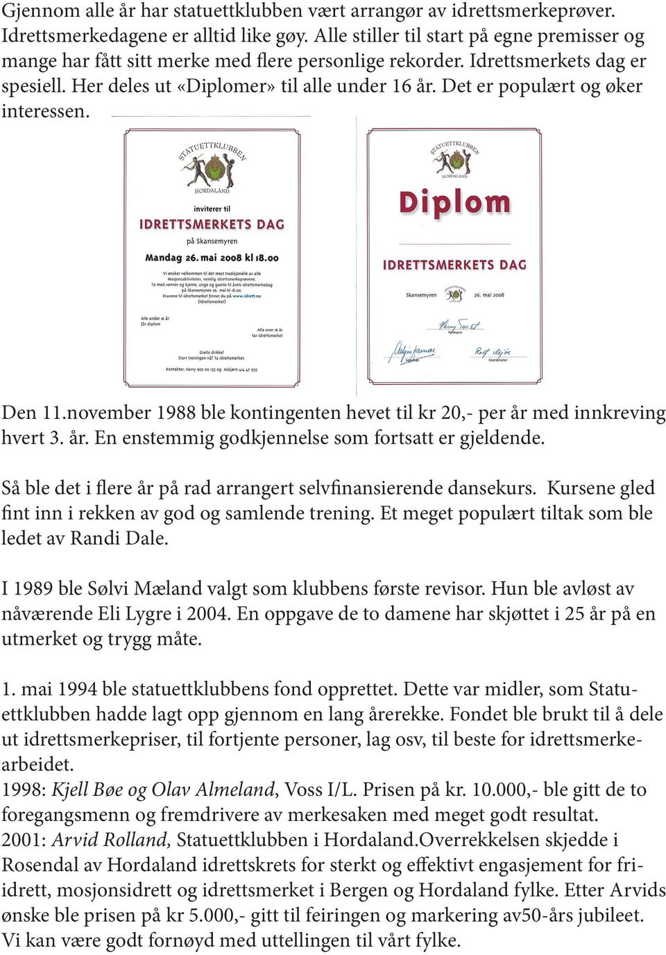 Det er populært og øker interessen. Den 11.november 1988 ble kontingenten hevet til kr 20,- per år med innkreving hvert 3. år. En enstemmig godkjennelse som fortsatt er gjeldende.