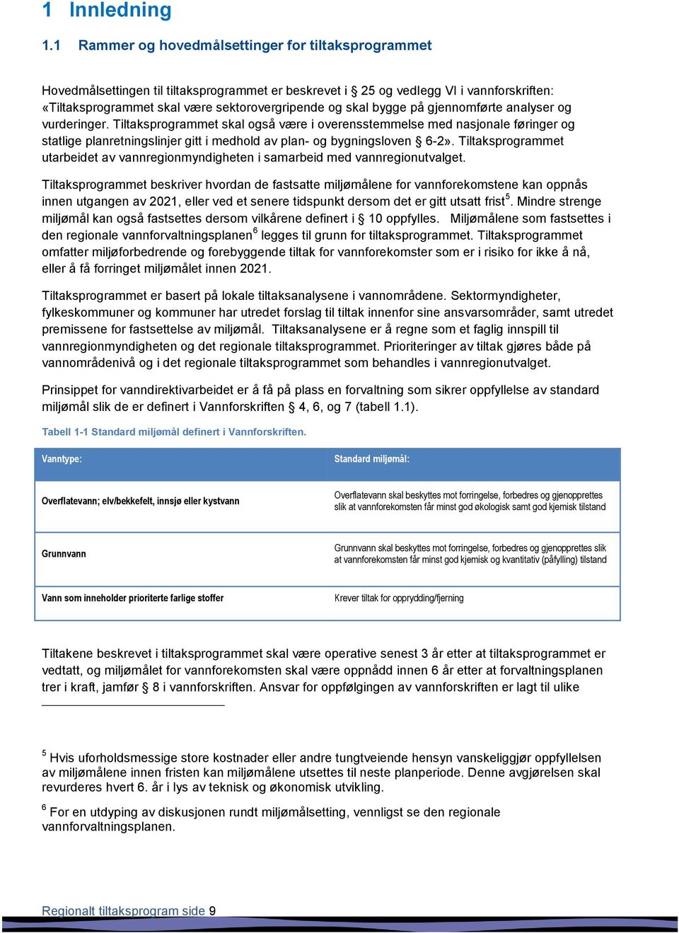 bygge på gjennomførte analyser og vurderinger. Tiltaksprogrammet skal også være i overensstemmelse med nasjonale føringer og statlige planretningslinjer gitt i medhold av plan- og bygningsloven 6-2».