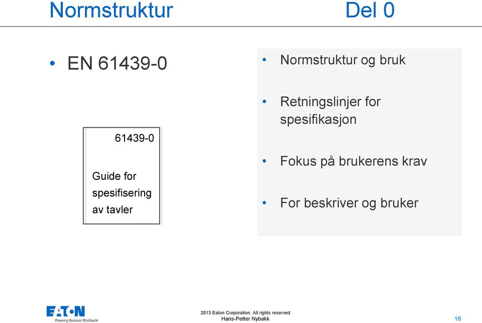 tavler Retningslinjer for spesifikasjon