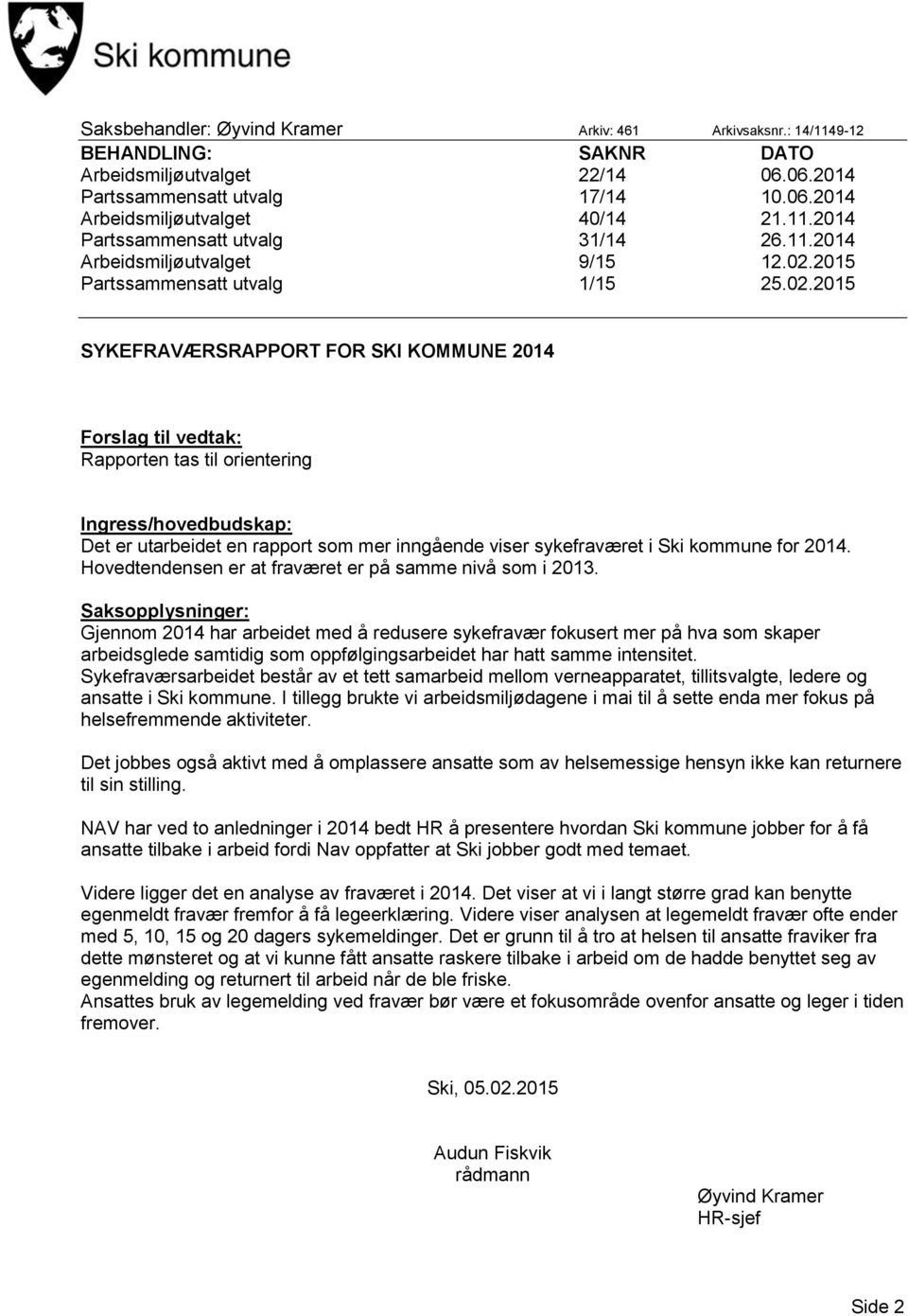 2015 Partssammensatt utvalg 1/15 25.02.