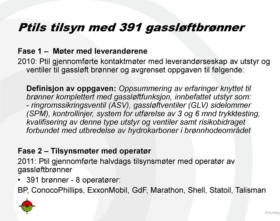 sidelommer (SPM), kontrollinjer, system for utførelse av 3 og 6 mnd trykktesting, kvalifisering av denne type utstyr og ventiler samt risikobidraget forbundet med utbredelse av hydrokarboner i