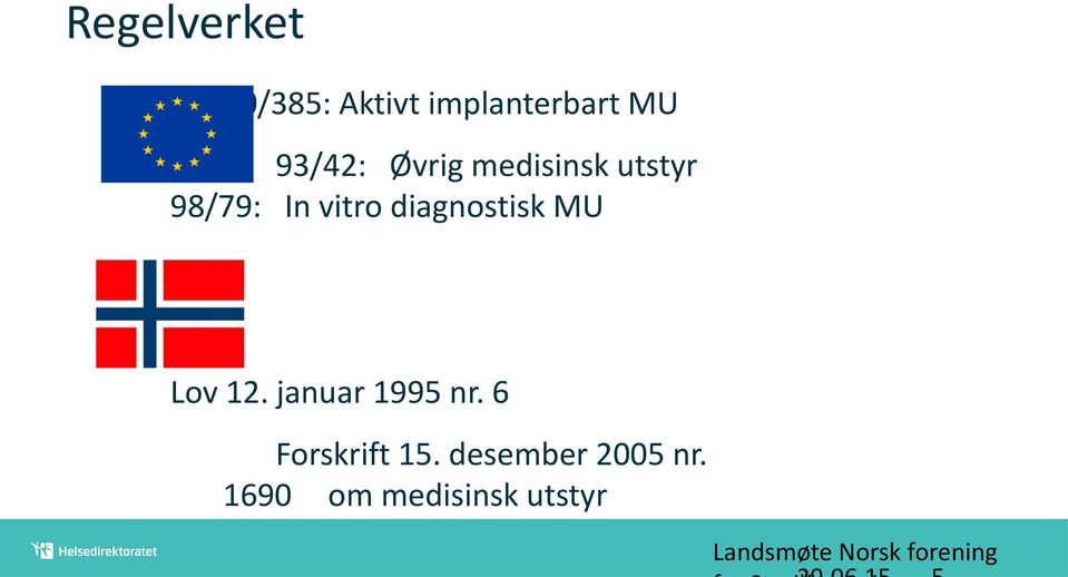 diagnostisk MU Lov 12. januar 1995 nr.