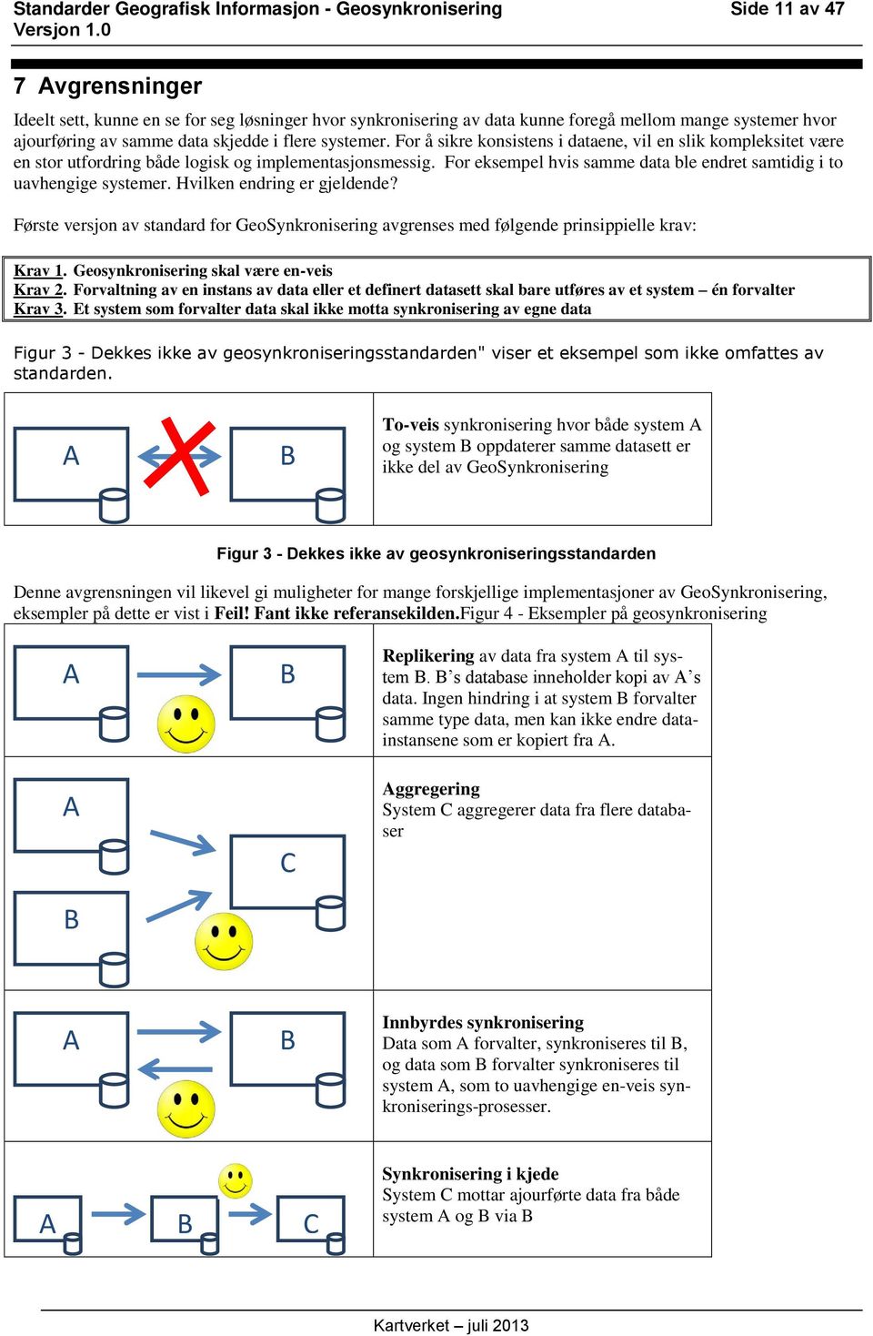 For eksempel hvis samme data ble endret samtidig i to uavhengige systemer. Hvilken endring er gjeldende?