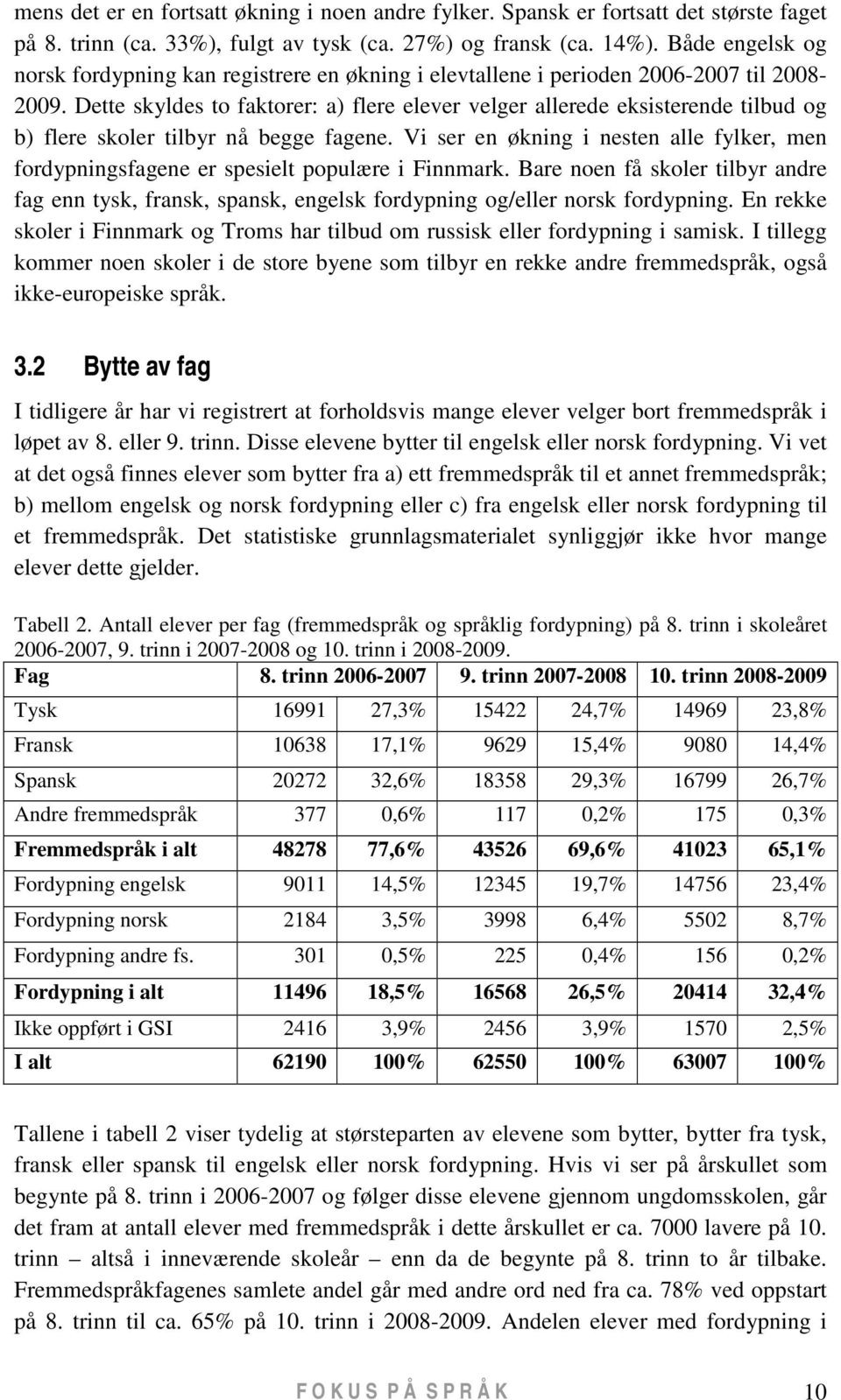 Dette skyldes to faktorer: a) flere elever velger allerede eksisterende tilbud og b) flere skoler tilbyr nå begge fagene.