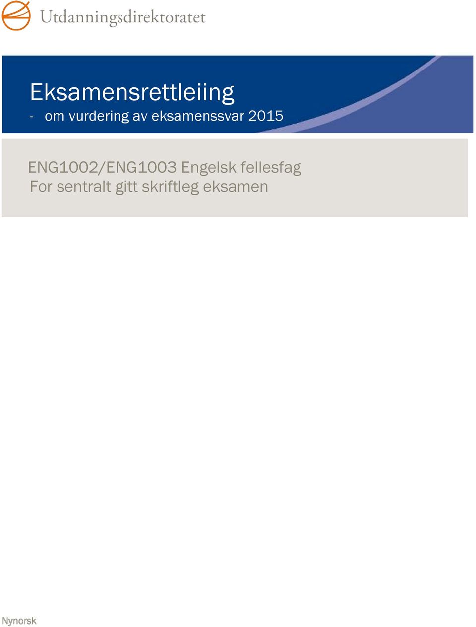 ENG1002/ENG1003 Engelsk