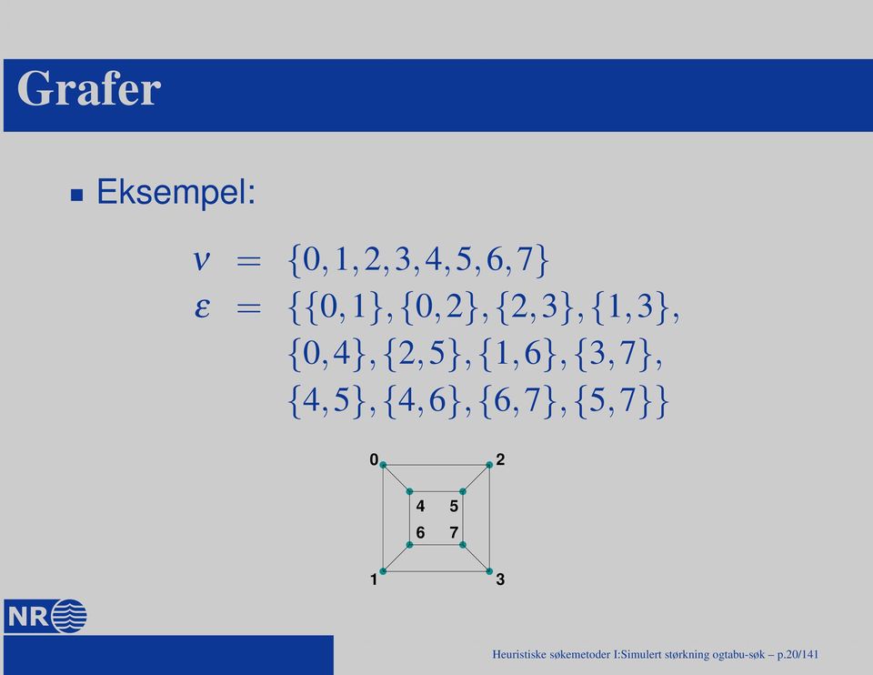 {0,4},{2,5},{1,6},{3,7}, {4,5},{4,6},{6,7},{5,7}}