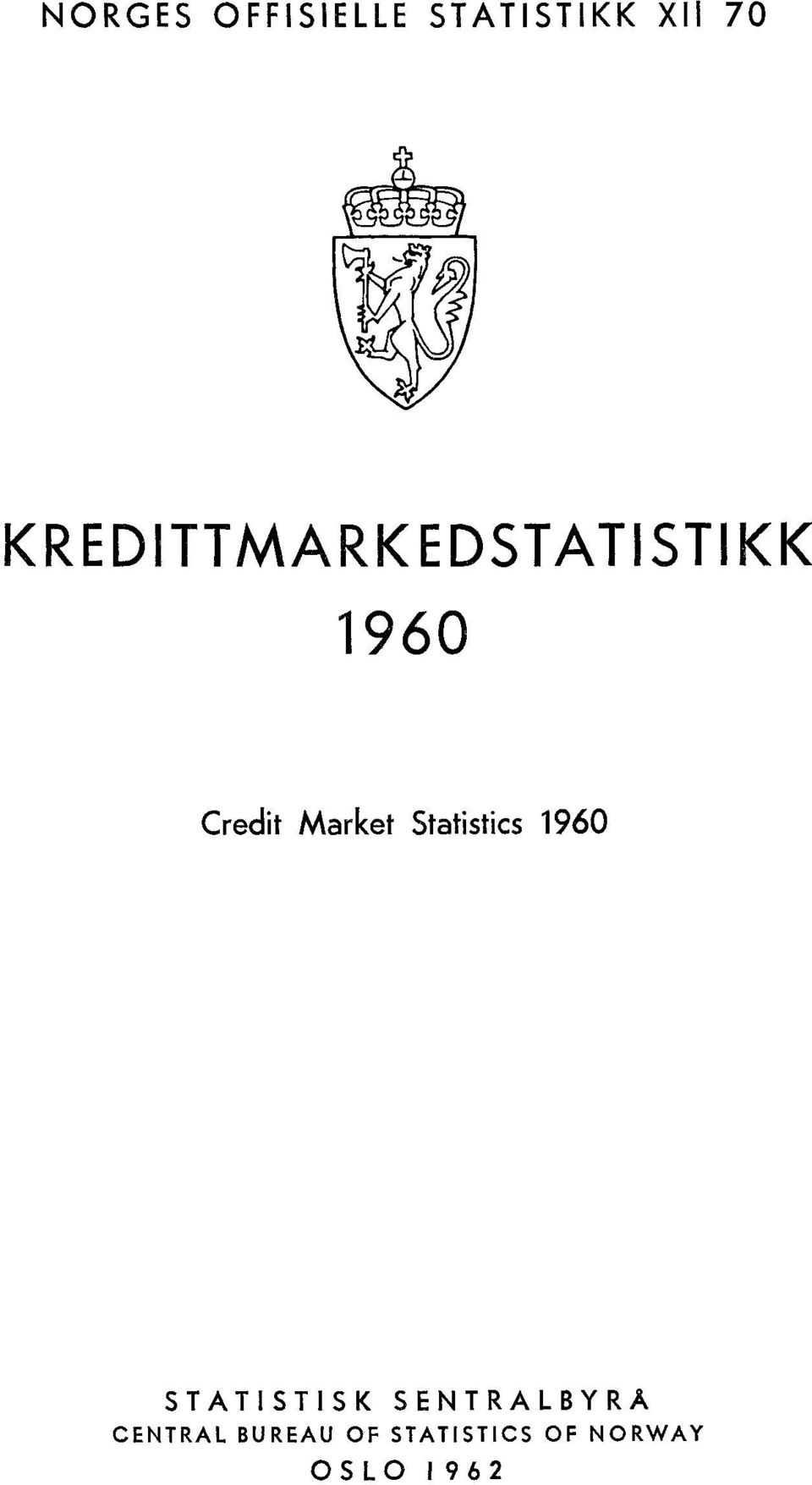 Market Statistics 960 STATISTISK