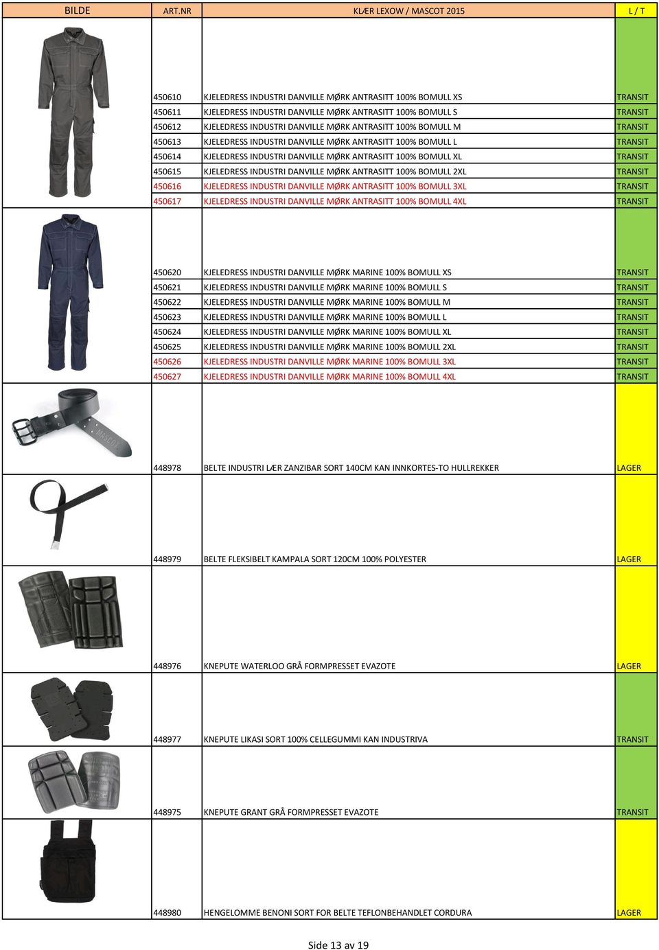 DANVILLE MØRK ANTRASITT 100% BOMULL 2XL TRANSIT 450616 KJELEDRESS INDUSTRI DANVILLE MØRK ANTRASITT 100% BOMULL 3XL TRANSIT 450617 KJELEDRESS INDUSTRI DANVILLE MØRK ANTRASITT 100% BOMULL 4XL TRANSIT