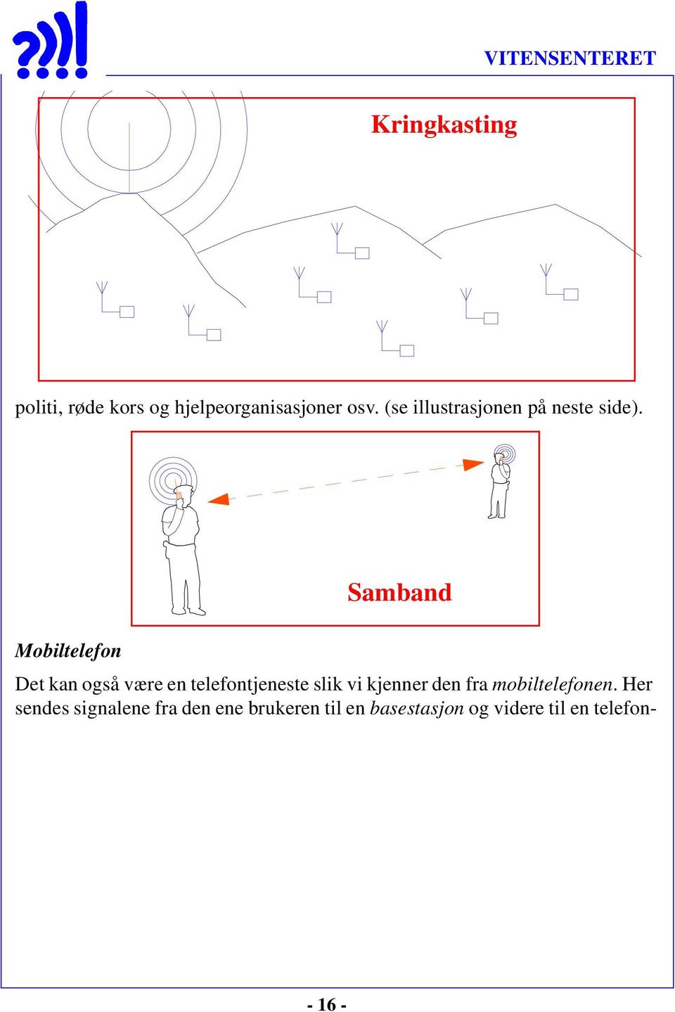 Samband Mobiltelefon Det kan også være en telefontjeneste slik vi