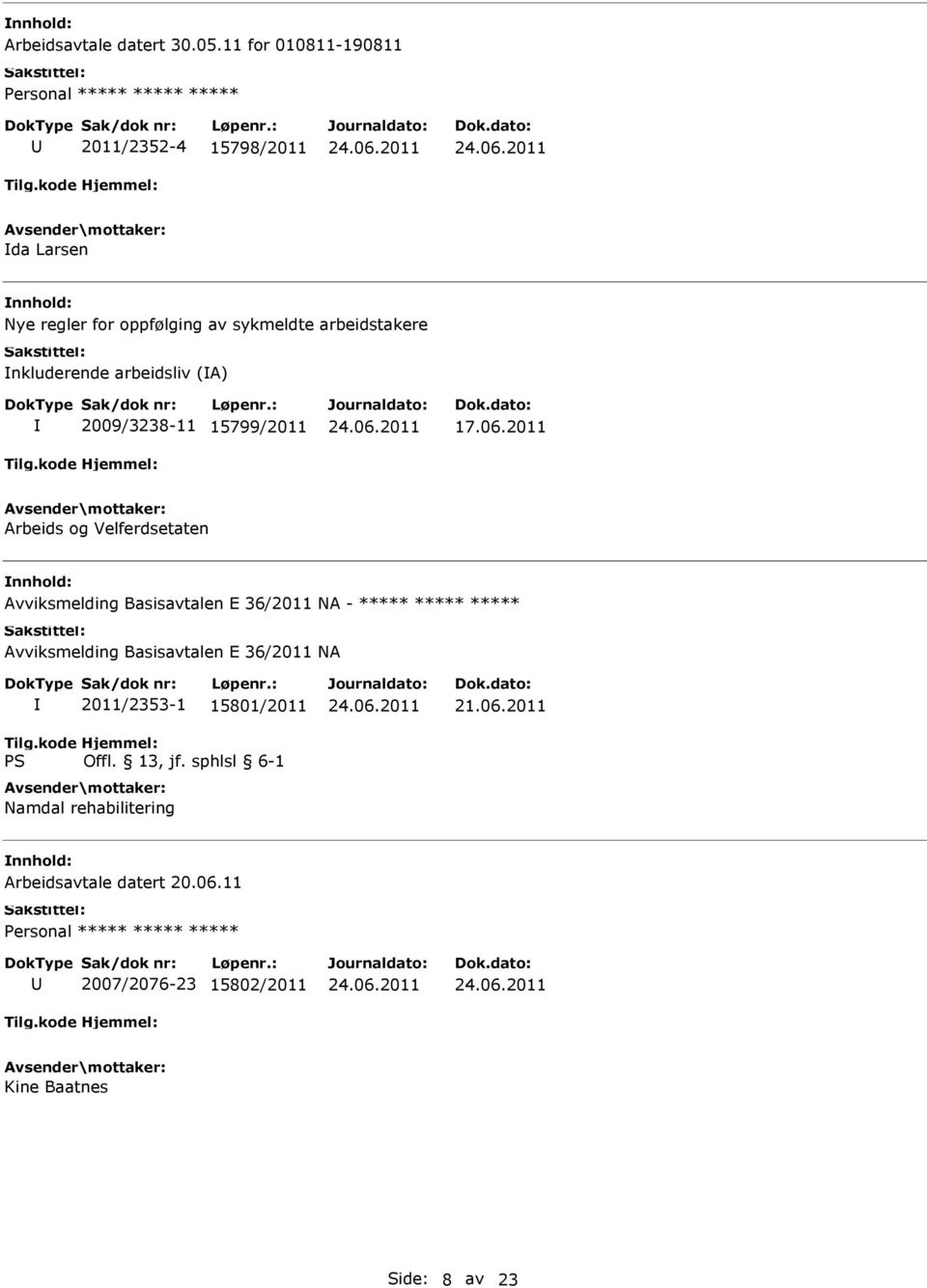 nkluderende arbeidsliv (A) 2009/3238-11 15799/2011 17.06.