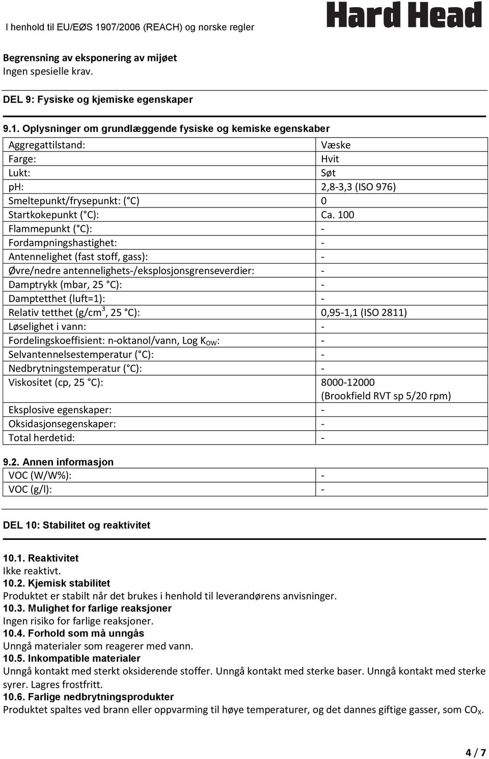 100 Flammepunkt ( C): Fordampningshastighet: Antennelighet (fast stoff, gass): Øvre/nedre antennelighets/eksplosjonsgrenseverdier: Damptrykk (mbar, 25 C): Damptetthet (luft=1): Relativ tetthet (g/cm