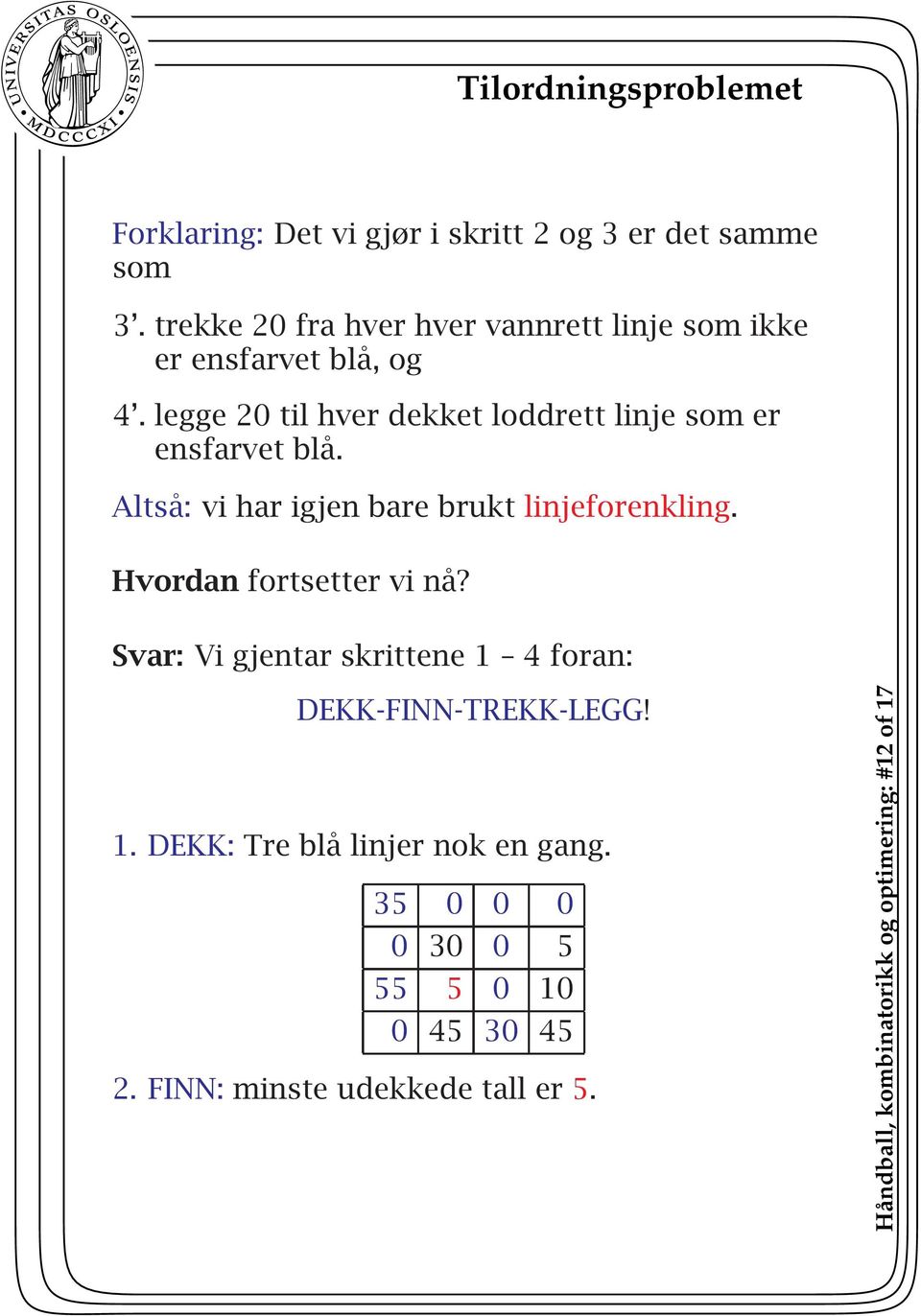 legge 20 til hver dekket loddrett linje som er ensfarvet blå. Altså: vi har igjen bare brukt linjeforenkling.