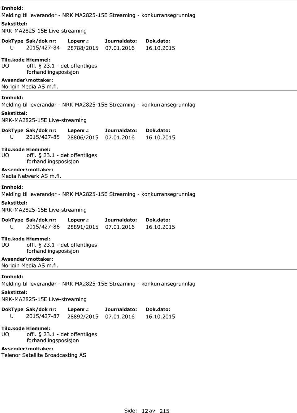 1 - det offentliges forhandlingsposisjon Media Netwerk AS m.fl. 16.10.