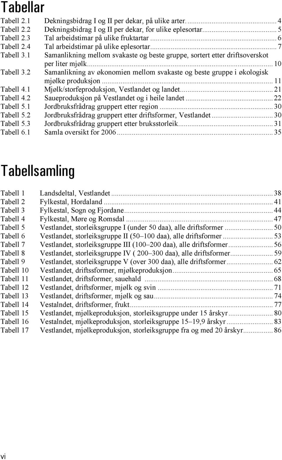 .. 10 Samanlikning av økonomien mellom svakaste og beste gruppe i økologisk mjølke produksjon... 11 Tabell 4.1 Mjølk/storfeproduksjon, Vestlandet og landet... 21 Tabell 4.