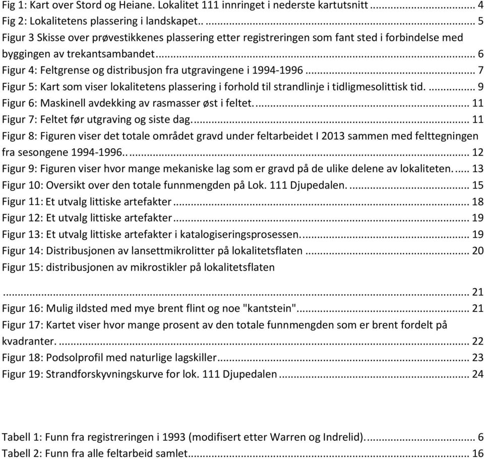 .. 6 Figur 4: Feltgrense og distribusjon fra utgravingene i 1994-1996... 7 Figur 5: Kart som viser lokalitetens plassering i forhold til strandlinje i tidligmesolittisk tid.