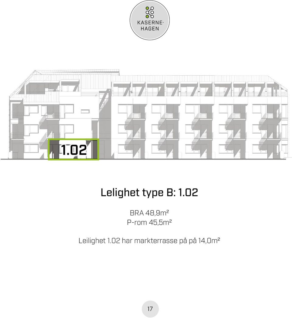 45,5m 2 Leilighet 1.